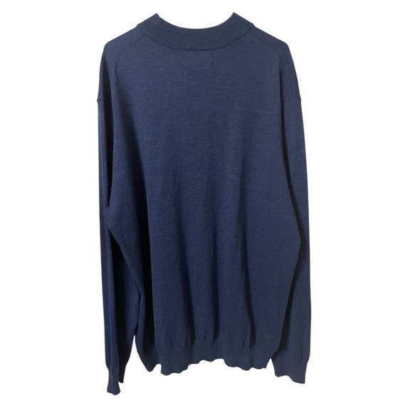 Joseph Abboud Classic Fit Merino Wool Navy Blue Men's 3X Sweater - Picture 1 of 5